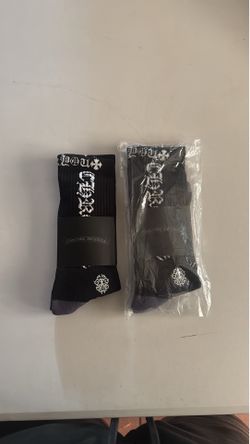 Black Chrome Hearts Socks 🧦  (One Pair)