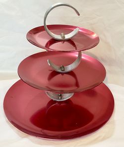 VINTAGE MCM SNACK DESSERT TIERED TRAY