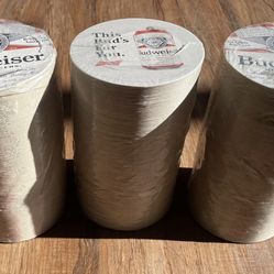 Lot Of (3) Budweiser Beer Coasters Double Sided Vintage NOS MAN CAVE Over 300pcs OR TRADE