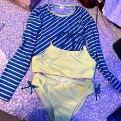 Girls Large 10/12 Bathing Suits 10$ For Both-NEW!