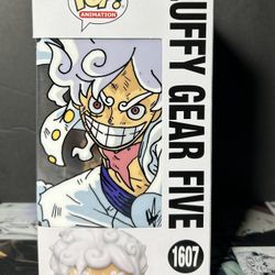 Luffy Gear 5 1607 Funko Pop With Custom Box Art (Glows In Dark)