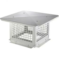 95} 12x12 inch Chimney Cap - 304 Stainless Steel Fireplace Cover, Stable & Easy to Install with Practical Accessories, for Outside Clay Flue & Mesh Fl