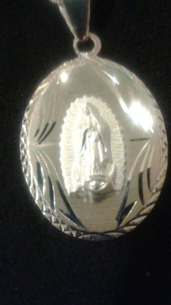 925 silver pendant and collar one foot long