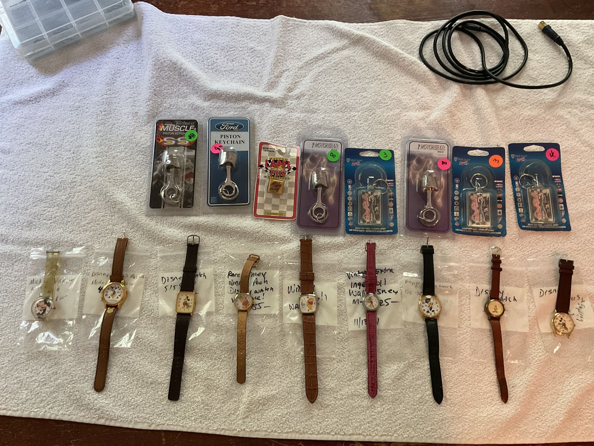 Vintage Disney Watches And Key Chains