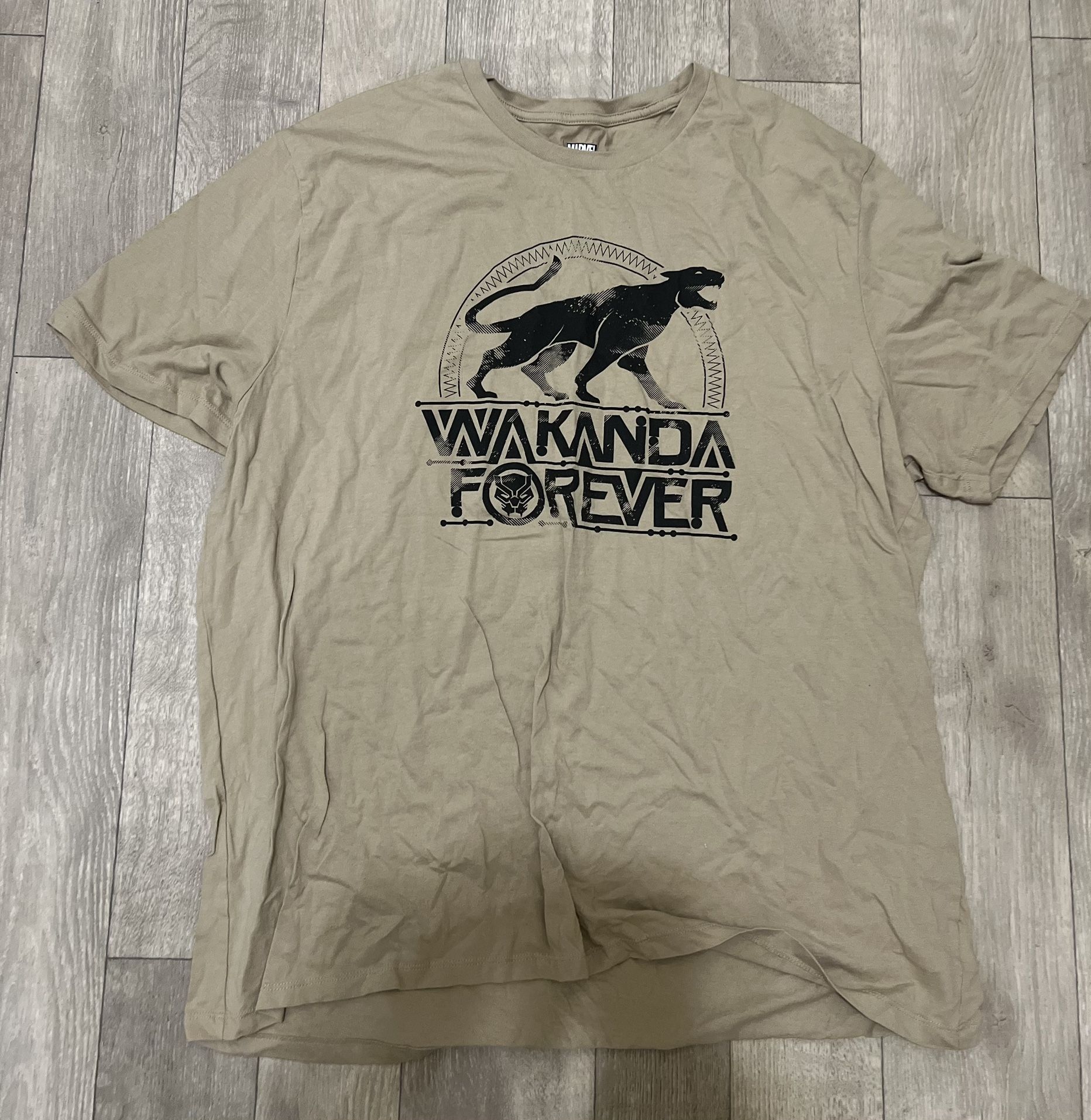 Marvel Black Panther Graphic T-Shirt Cream Men's XXL