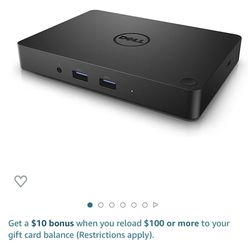 Dell WD15 Monitor Dock 4K with 180W Adapter, USB-C, (450-AEUO, 7FJ4J, 4W2HW),Black,Dual Display