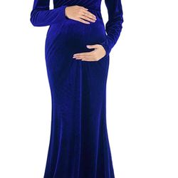 Royal Blue Maternity Dress 