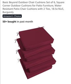 New 6 piece patio chairs cushions