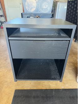 Black Wood Side Table