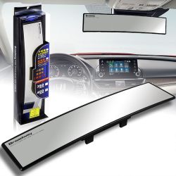 Broadway 400MM Wide Flat Interior Clip On Rear View Clear Mirror Universal -(3-MC-015-CL
