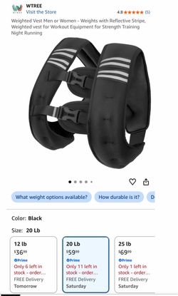 20 lb Weighted Vest