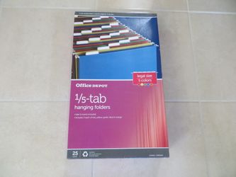Office Depot Hanging Folders. Legal Size. 25 Count. New