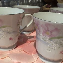 Studio Nova Pink Vista Floral Coquette Country Cups Replacements 4pc