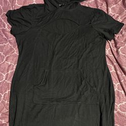 Women 1X Hooded Tunic With Pocket 