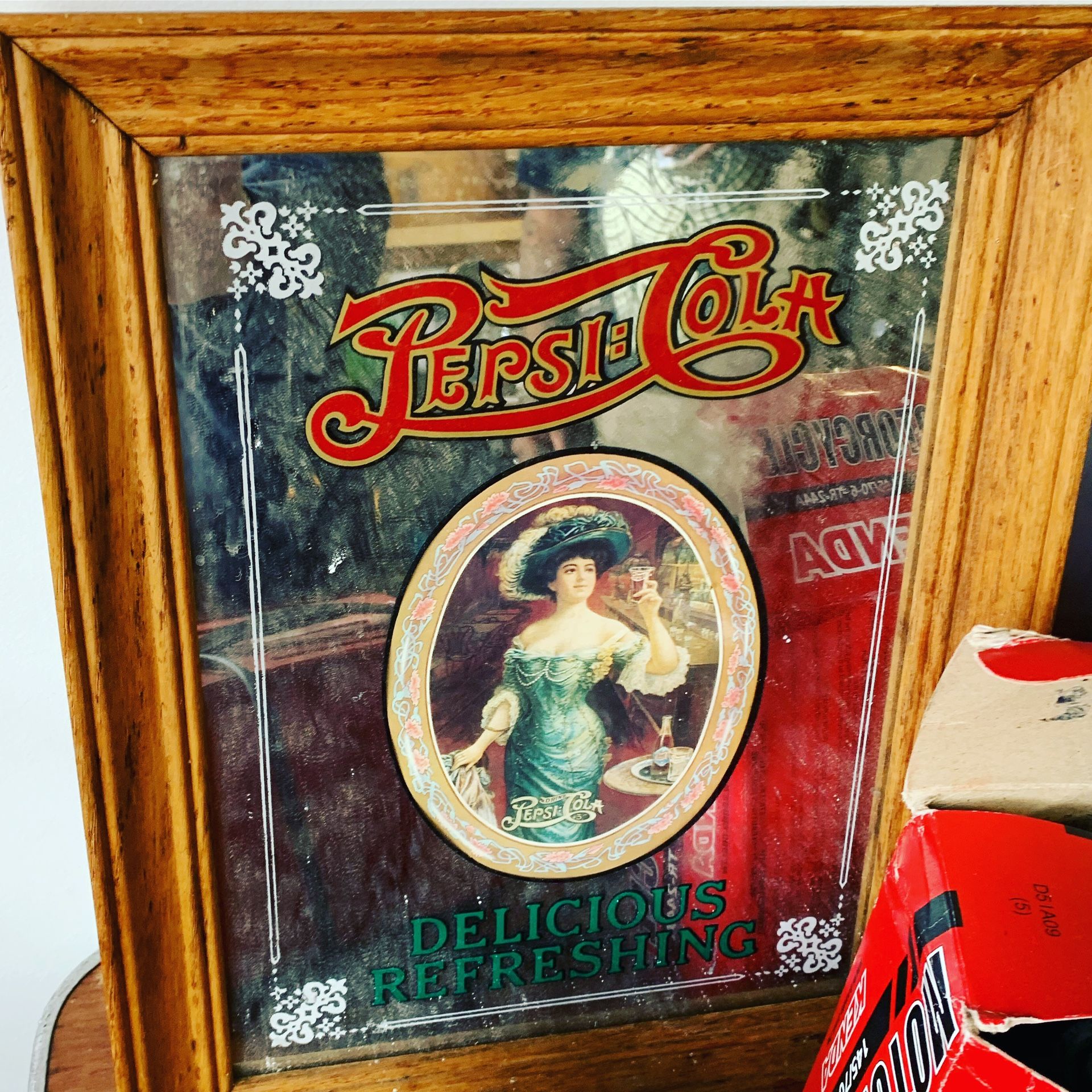 Pepsi mirror antique still prestige for its age