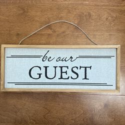 Be Our Guest Sign Wood Wall Decor
