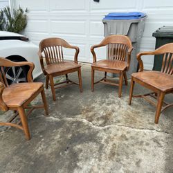 Antique Bankers Chair Set