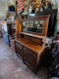 vintage wooden sideboard