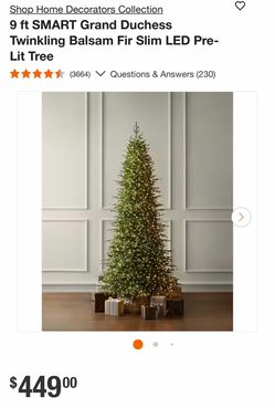 Shop Home Decorators Collection 9 ft SMART Grand Duchess Twinkling Balsam Fir Slim LED Pre-Lit Tree