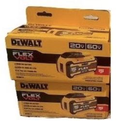 2-DEWALT 60V MAX FLEXVOLT 15.0Ah Battery DCB615