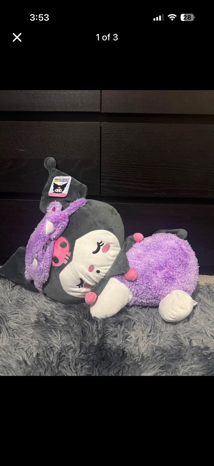 Hello Kitty & Friends 18’ Kuromi Sleeping Plush