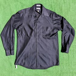 Van Heusen Wrinkle-Free Men's 15 1/2-34/35 L/S Button-Up Broadcloth Shirt GUC