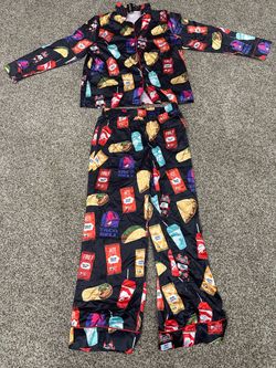 Taco Bell medium Satin Pajama Set Long Sleeve