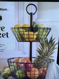 2 teir cute fruit basket or can be used as a basic organizer