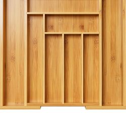 Bamboo Drawer Organizer $15