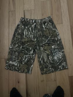 Men's Wide-Leg Denim Jorts Skater Baggy Hip Hop, Vintage Y2K Camo