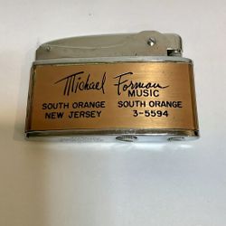 Rare Vintage Coronet Super Lighter Advertising Michael Forman Music, Japan Nice!