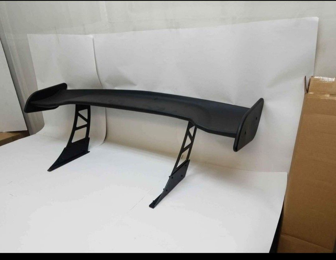 Universal JDM 57" GT Style Down Force Trunk Spoiler Wing Matte Black 16 high