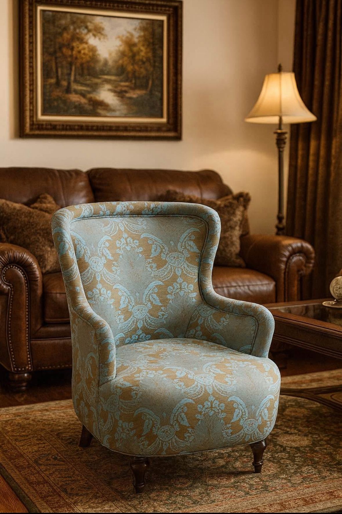 Elegant vintage accent chair