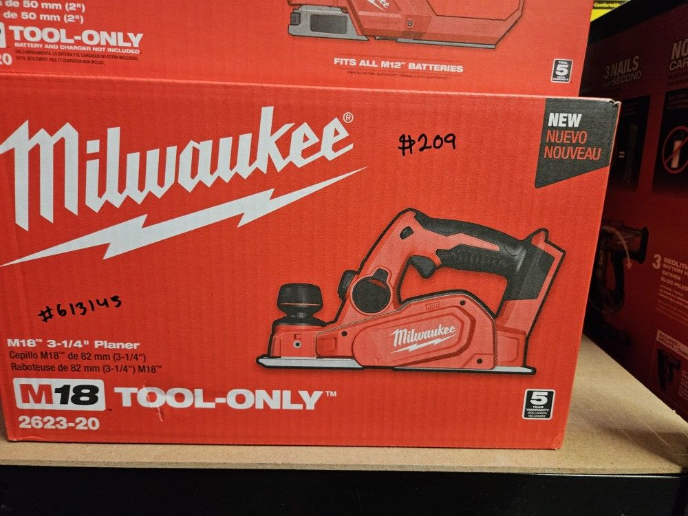 Milwaukee M18 3 1/4 Planer Tool Only