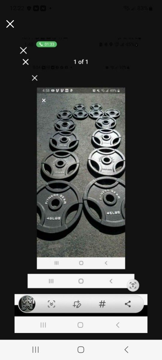Olympic Grip Plates-255lbs Cash Only