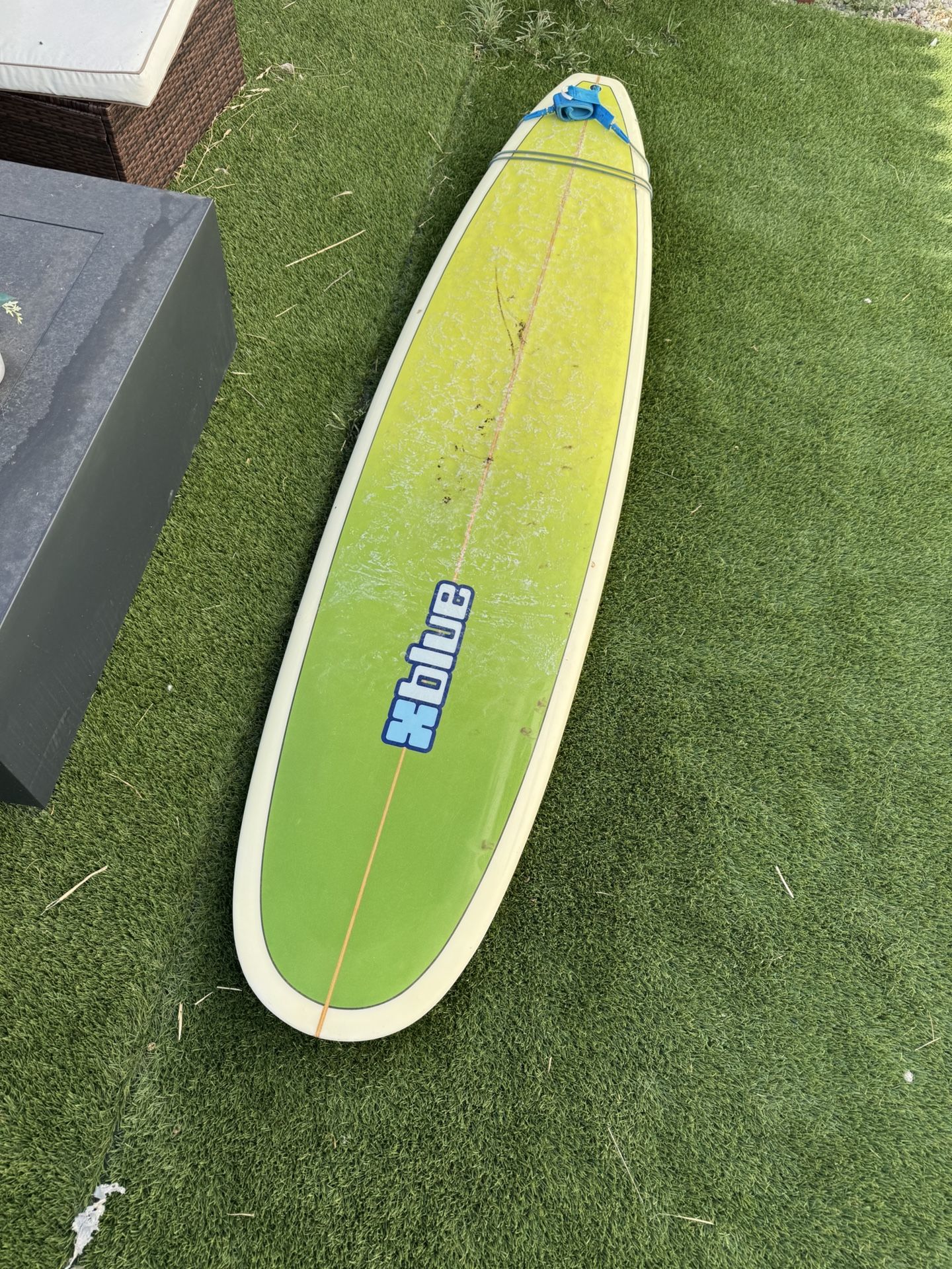 Blue 8ft Surfboard Longboard
