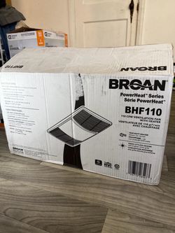 Broan BHF110 110 CFM Bathroom Exhaust Fan with 1500W Heater