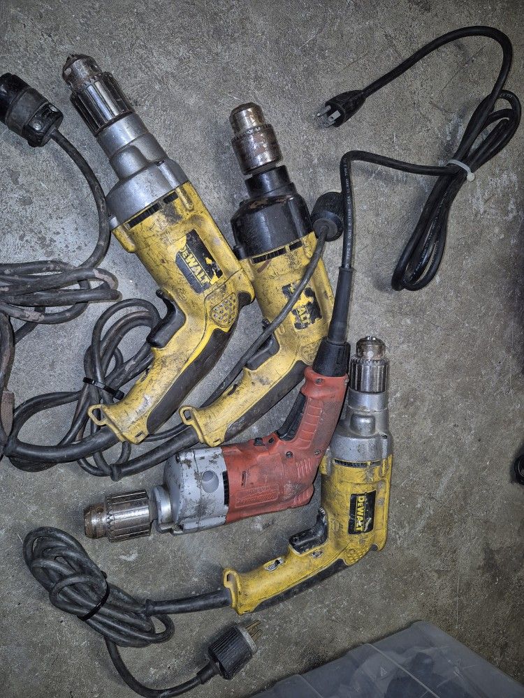 Milwaukee And Dewalt Drills For Sale Works Strong $ 25.00 Each 