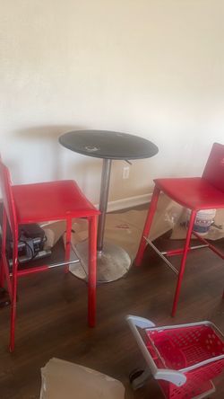 Small round table and chairs