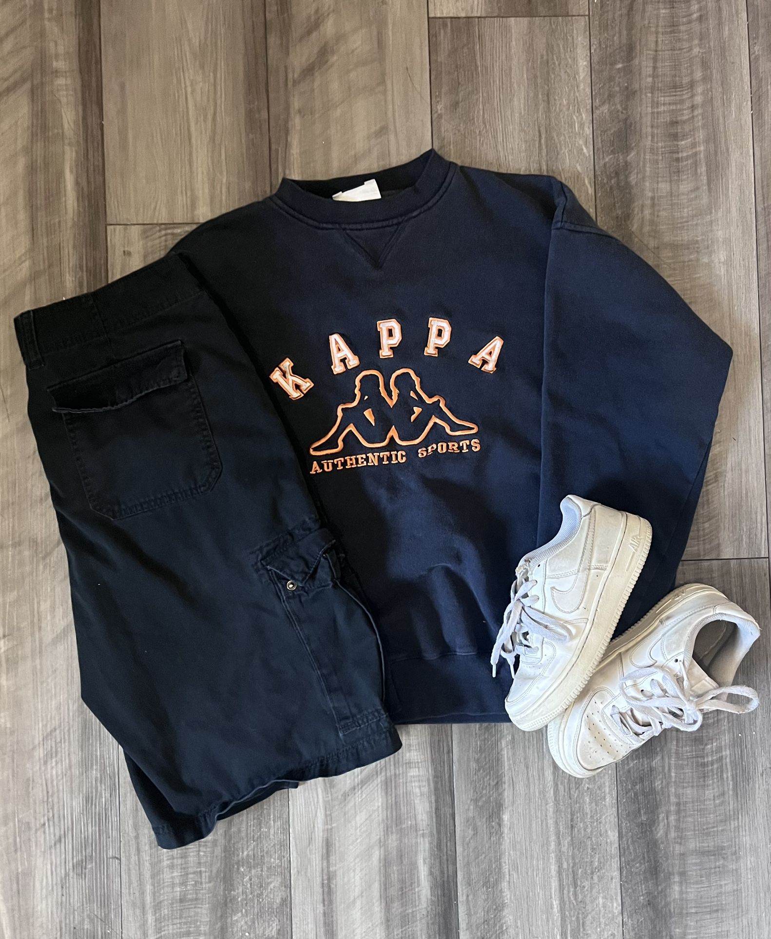 Navy blue Kappa sweatshirt with embroidered logo ★
