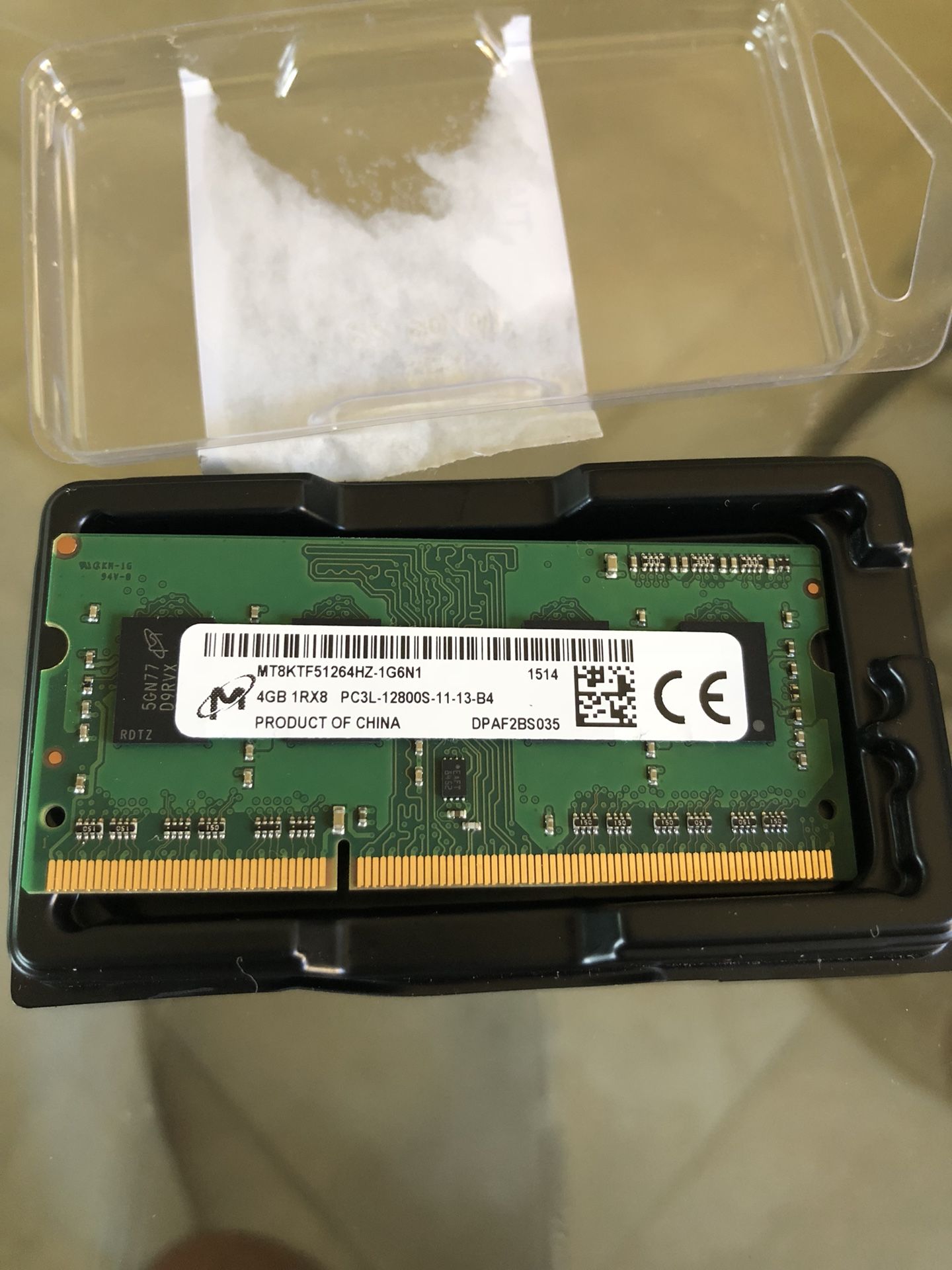 4GB DDRL3L PC3L-12800 Memory Ram