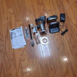 Ridgid 18V 'Octane' Compact Router, Battery, Charger