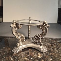 Vtg. Godinger Silverplated Ornate Candle Holder Stand