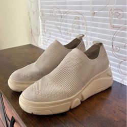 Textile Tennis Shoes with Chunky Platform 