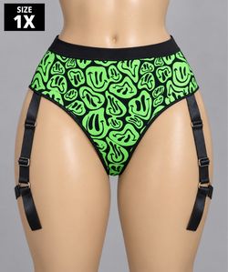 Smiley bright green bottoms with leg bands