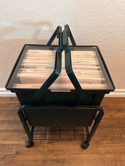 Cropper Hopper File Box + Rolling Cart + 12x12 Paper Galore --$80