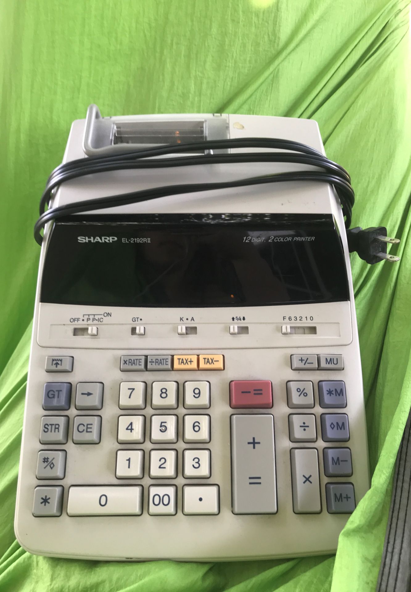 Sharp EL-2192RII Accounting Calculator 12 Digits 2 Color Printing