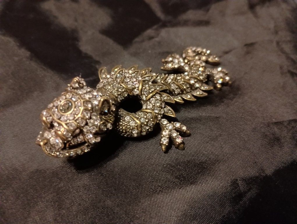 Heidi Daus Foo Dog Dragon Brooch