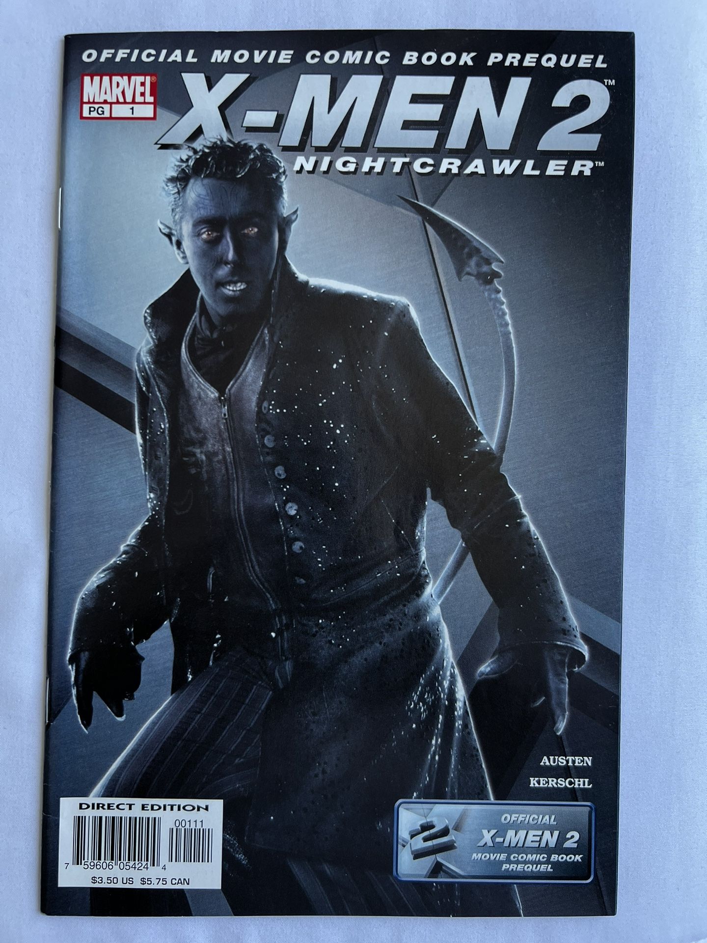 X-Men 2 Official Movie Prequel Nightcrawler # 1 2003 Marvel Comic High Grade NM!