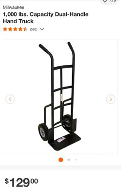 Milwaukee 1,000 lbs. Capacity Dual-Handle Hand Truck